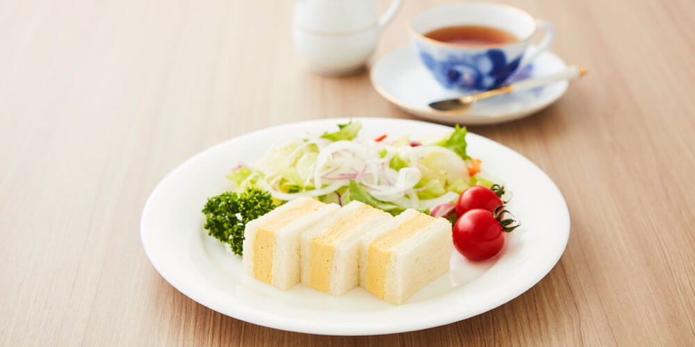 玉子サンド　盛り付け